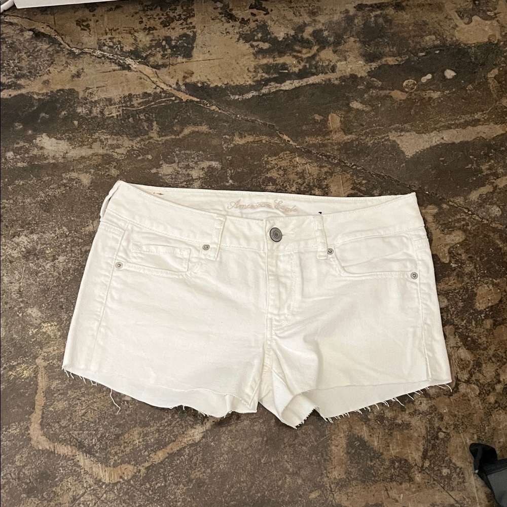 American Eagle Outfitters White Denim Cutoff Shorts